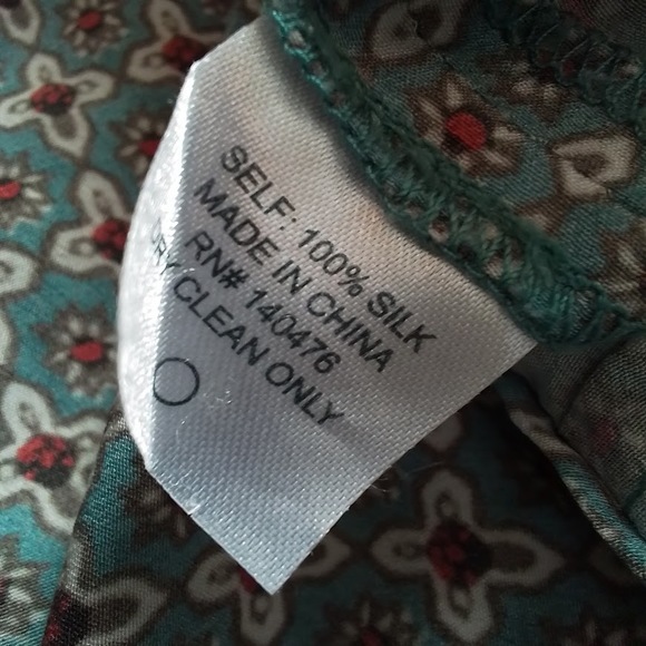 Faherty 100% Silk Wide Leg Crop Pants Boho Print Size S - Picture 4 of 4